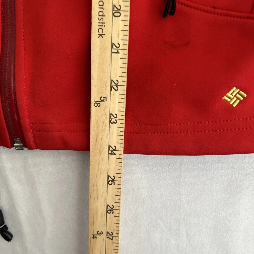 Columbia Jacket Womens Small Omni-Heat Red Hooded Coat‎ Full Zip Outerwear